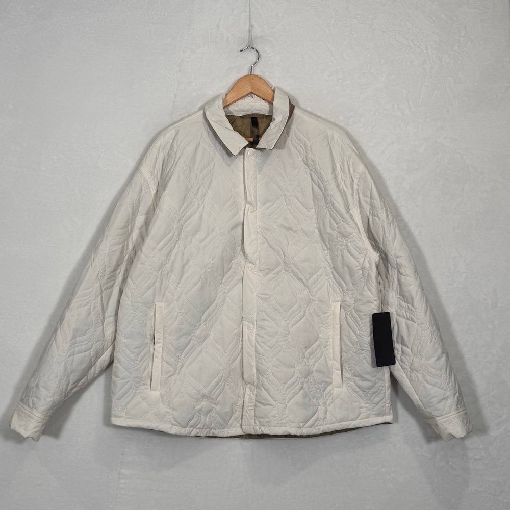 Fabletics White The Loft Shirt Jacket XL